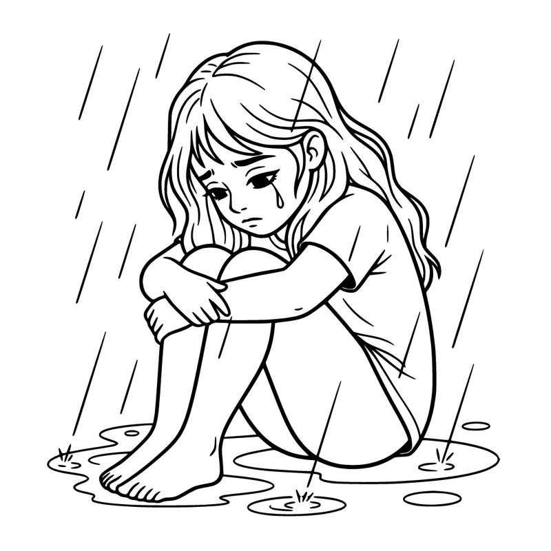 sad theme with a girl