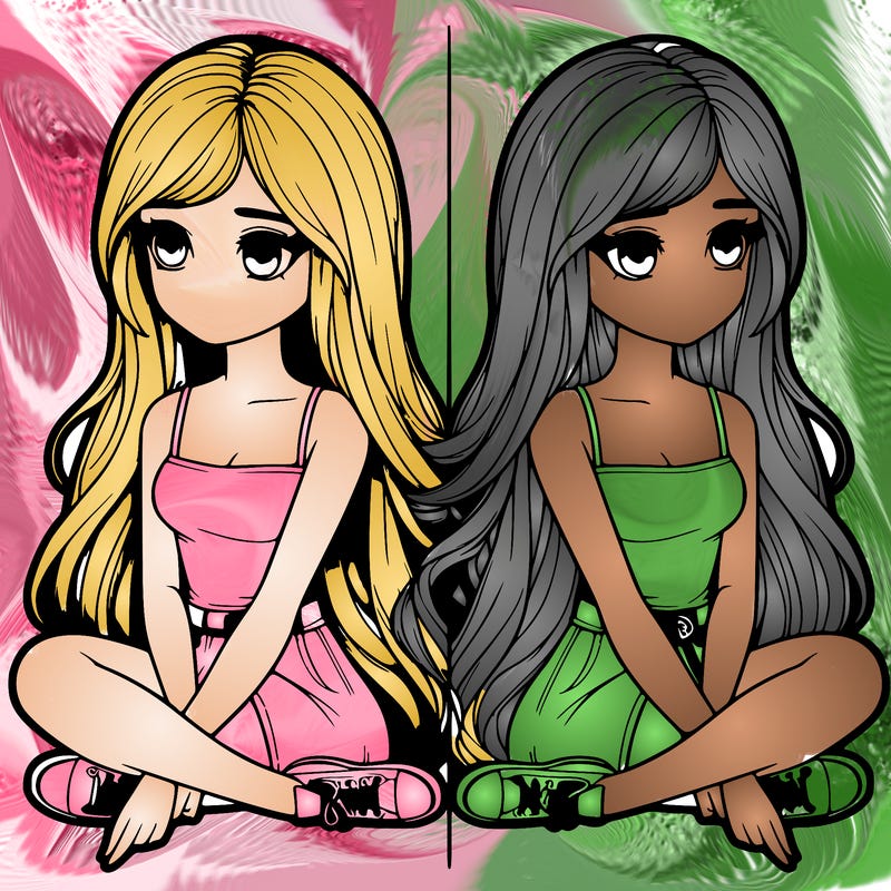 realistic girl split