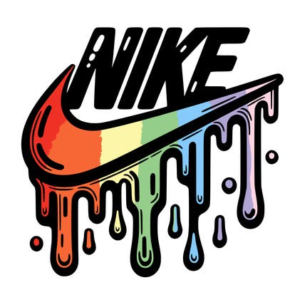 dripping nike logo