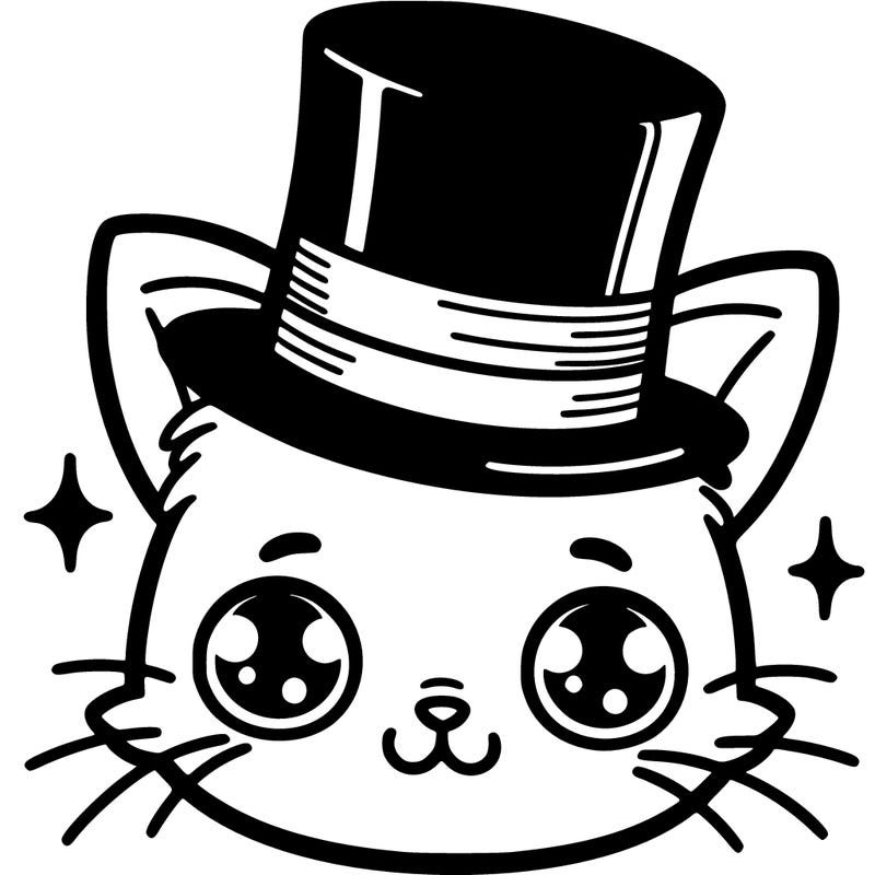 cat wearing a top hat