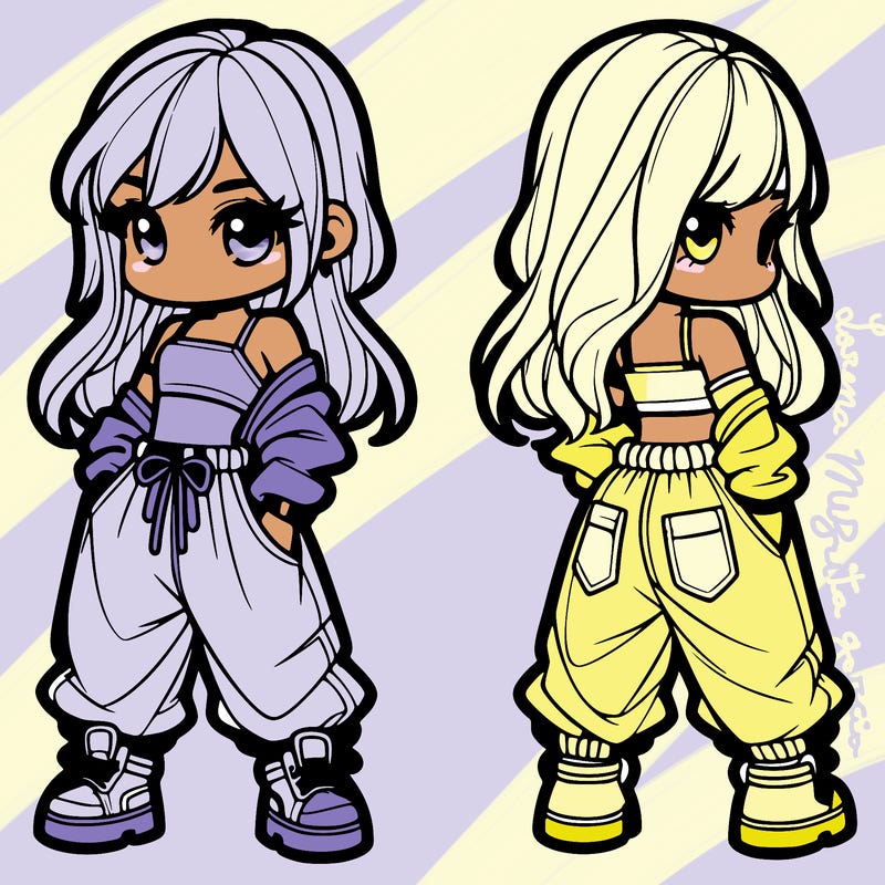 girl in crop top and baggy pants