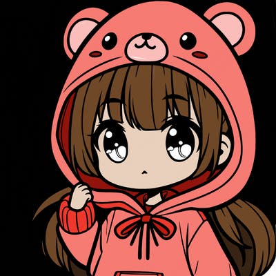 girl a bear hoodie