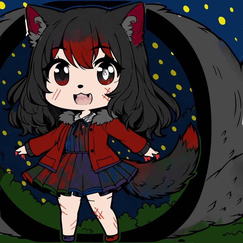 werewolf girl cute anime