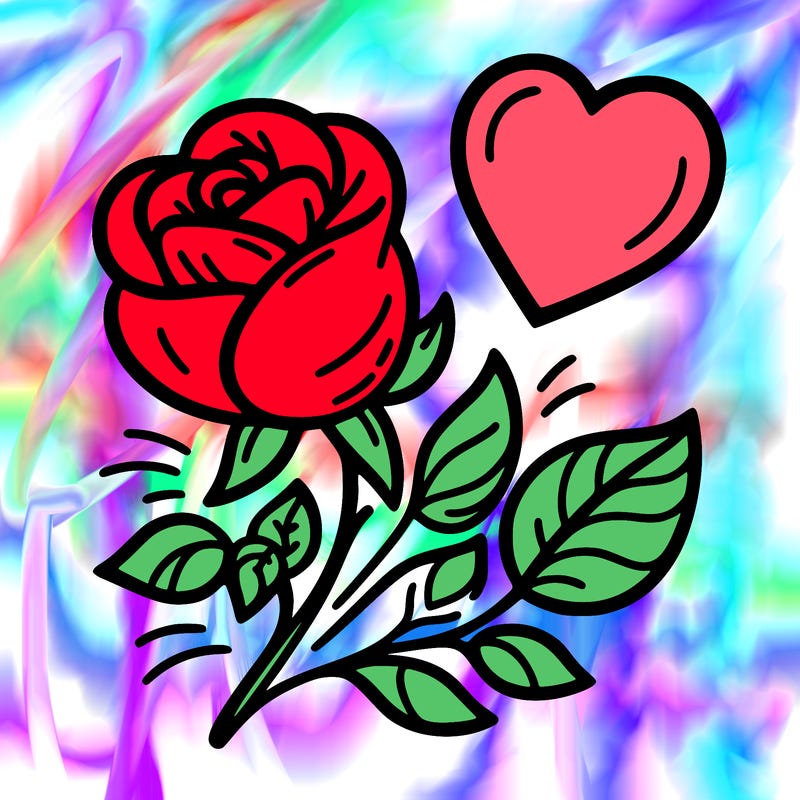 rose and heart