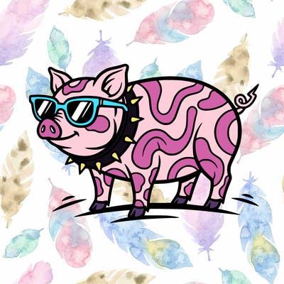 cool pig pink