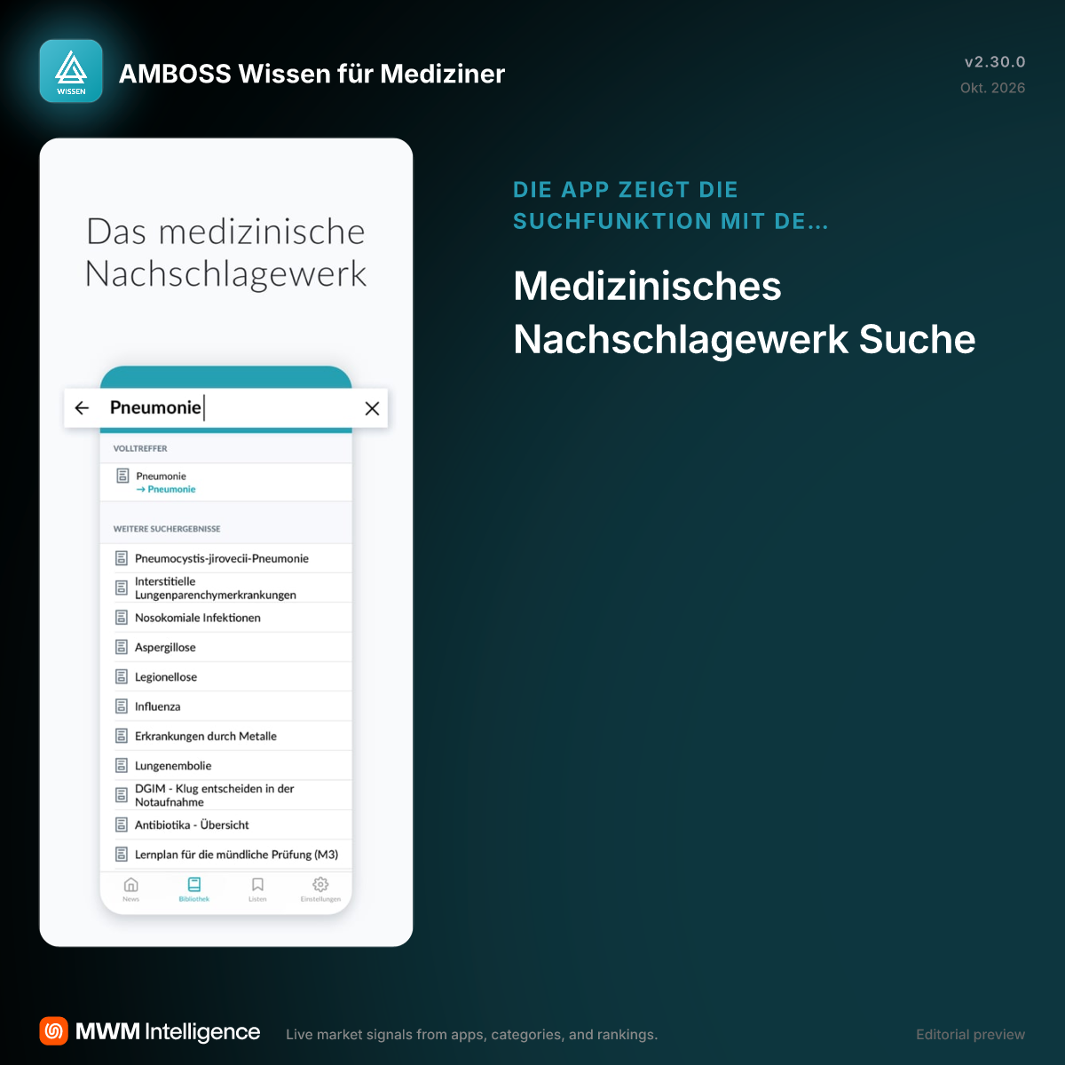 AMBOSS Wissen für Mediziner - Medicina-App | MWM