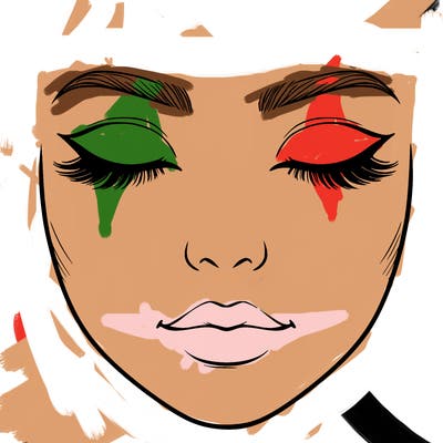 a blank face that i can draw makeup on