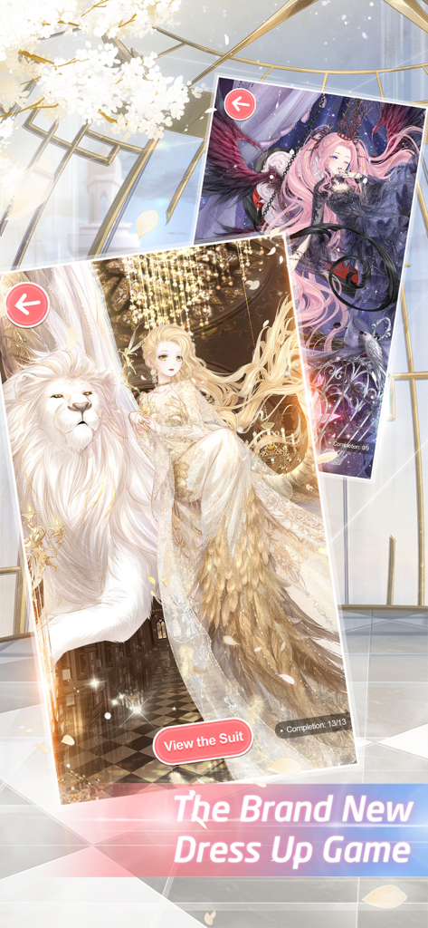 Love Nikki-Dress UP Queen - Eine Präsentation von hochwertigen Anime-Charakteren, die aufwendige goldene und gotische Kleider im Love Nikki Anziehspiel tragen.