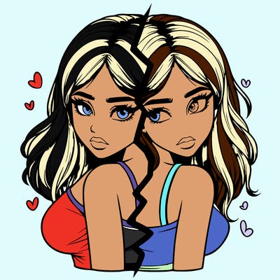 realistic girl split