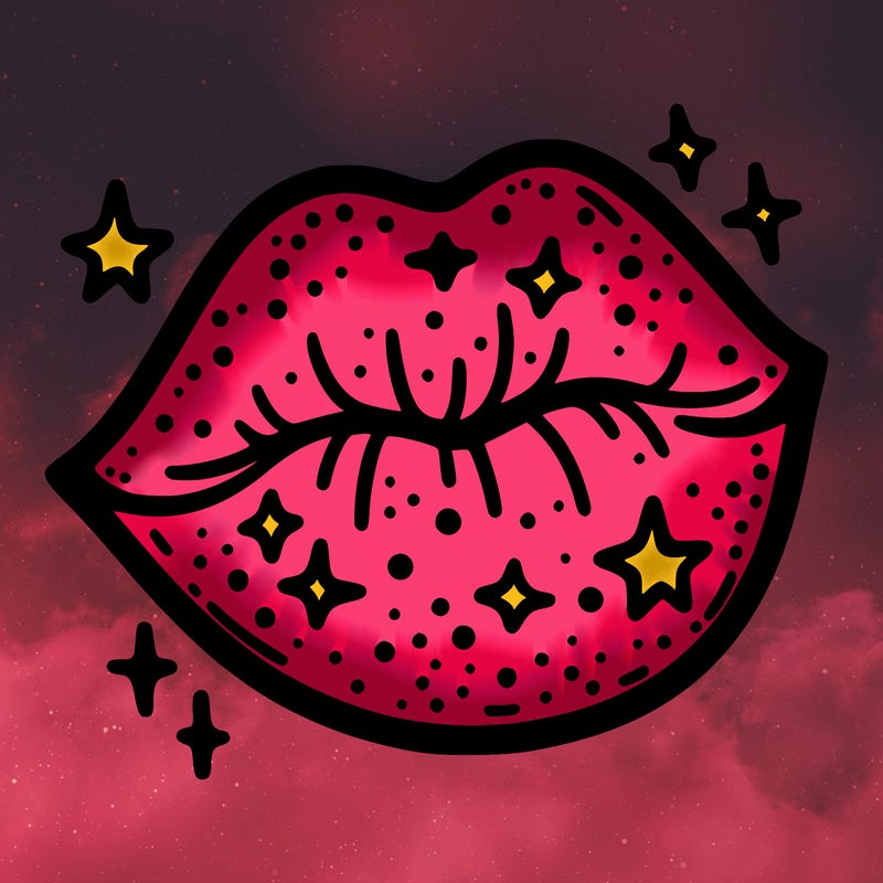 glittery lip
