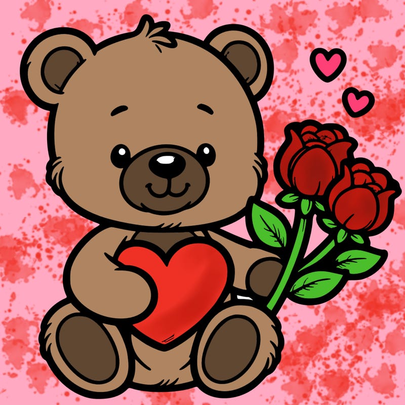 teddy bear a holding heart