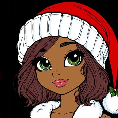 realistic christmas girl