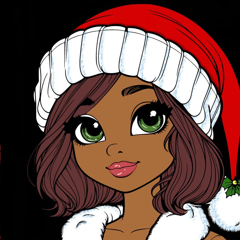 realistic christmas girl