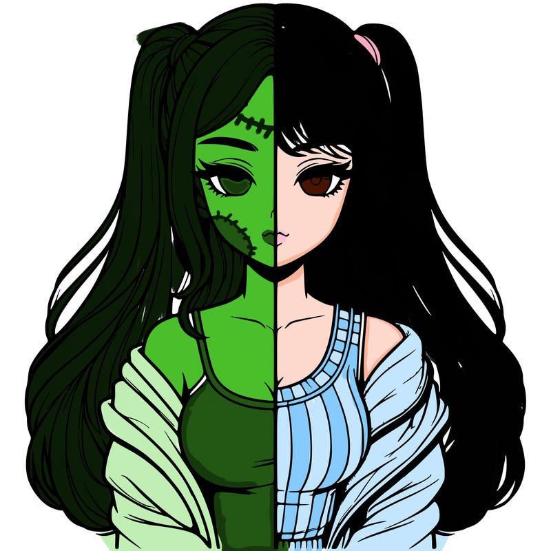 realistic girl split