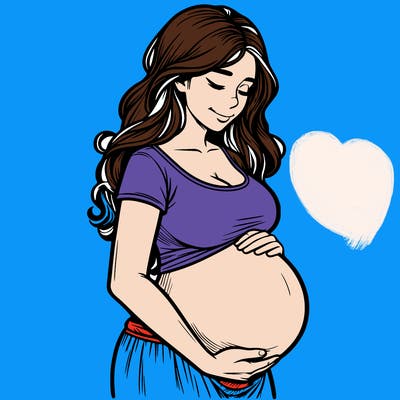 woman heavily pregnant realistic