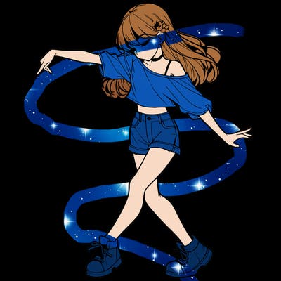 realistic girl danceing