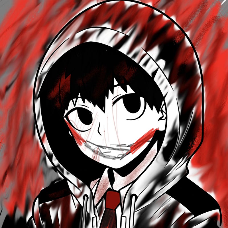 manga character with a hoodie