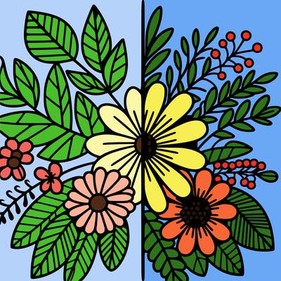 flowers split