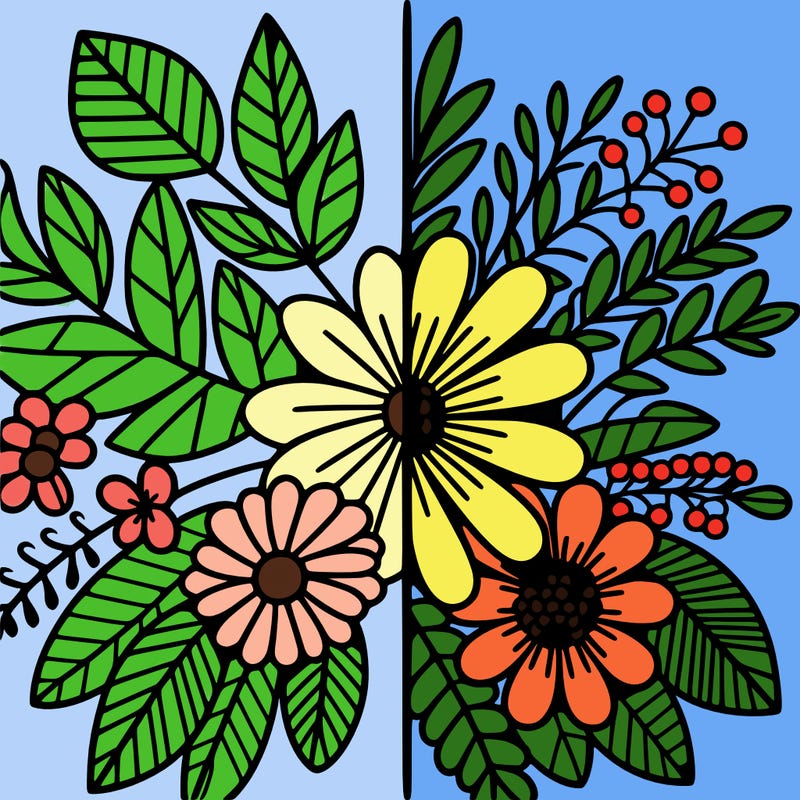 flowers split