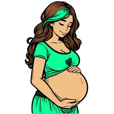 woman heavily pregnant realistic