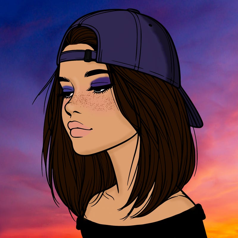 realistic  girl with a backwards hat