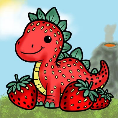 strawberry dinosaur