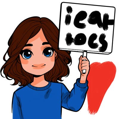 realistic girl holding up a sign