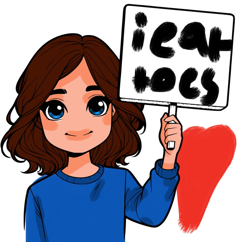 realistic girl holding up a sign