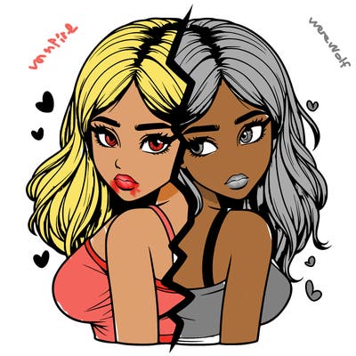 realistic girl split