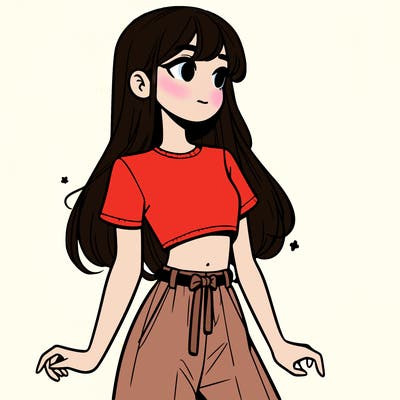 girl in a cute crop top