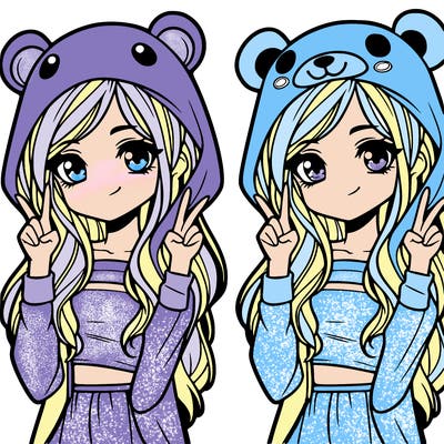 teen girl in animal costume