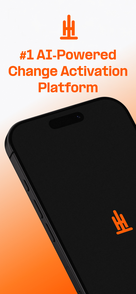 Tigerhall - Tigerhall mobile app splash screen featuring the AI powered change activation platform tagline and logo.