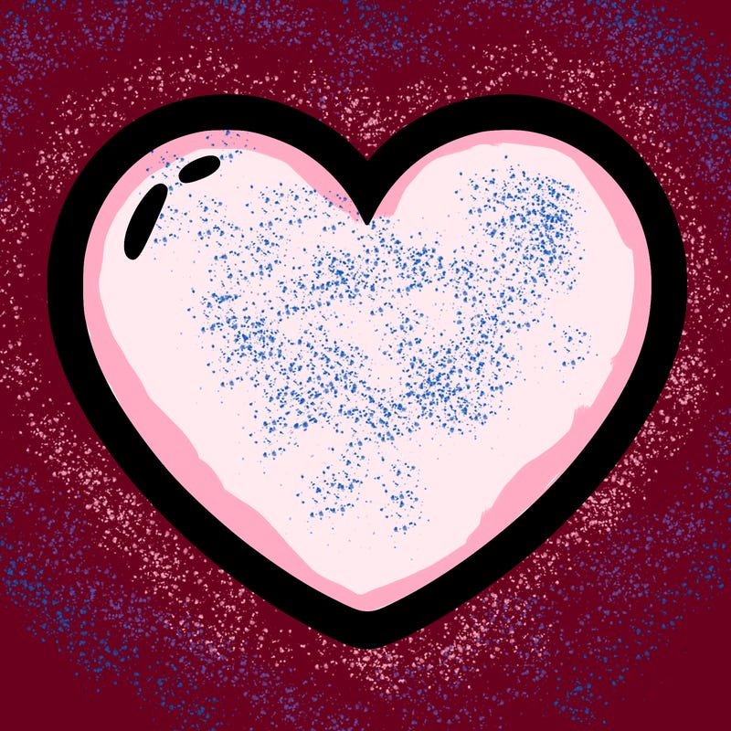 a blank heart