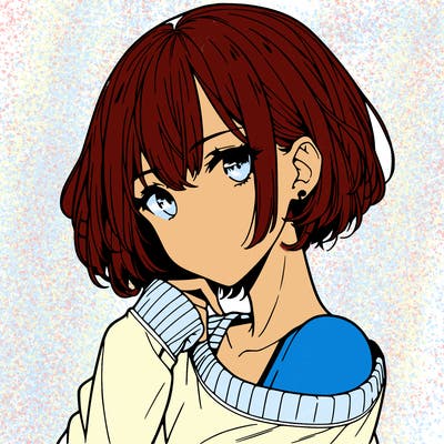 cool anime girl with short hair