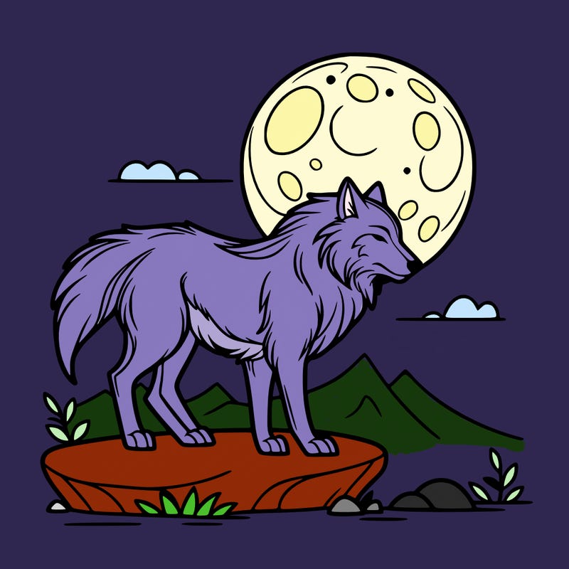 wolf moonlight