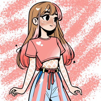 girl in a cute crop top