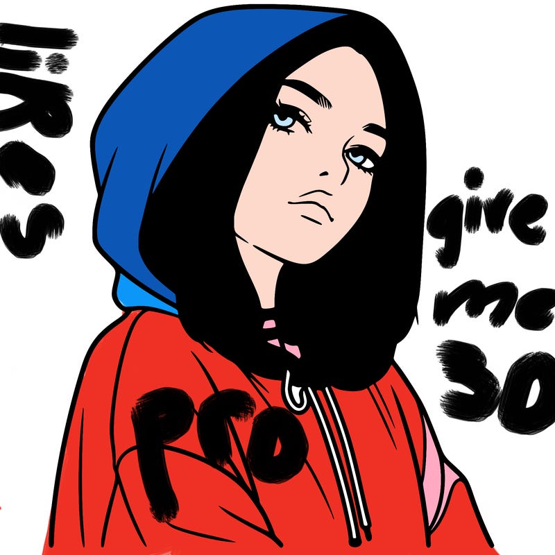 a realistic girl in a hoodie