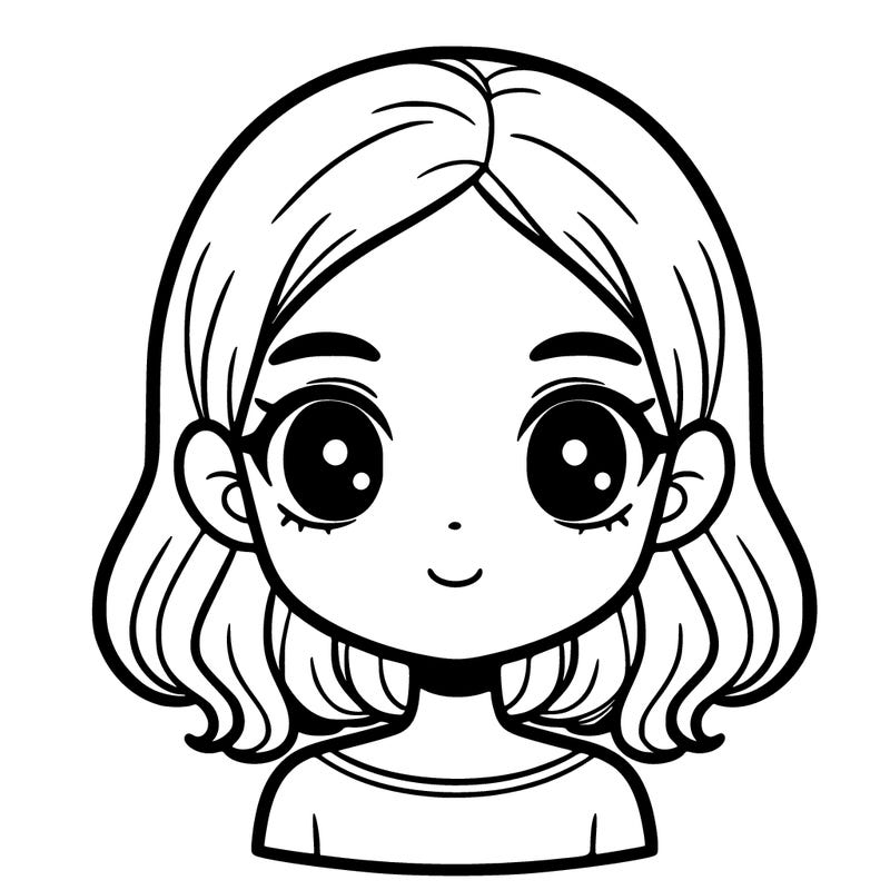 blank face of girl with blank body