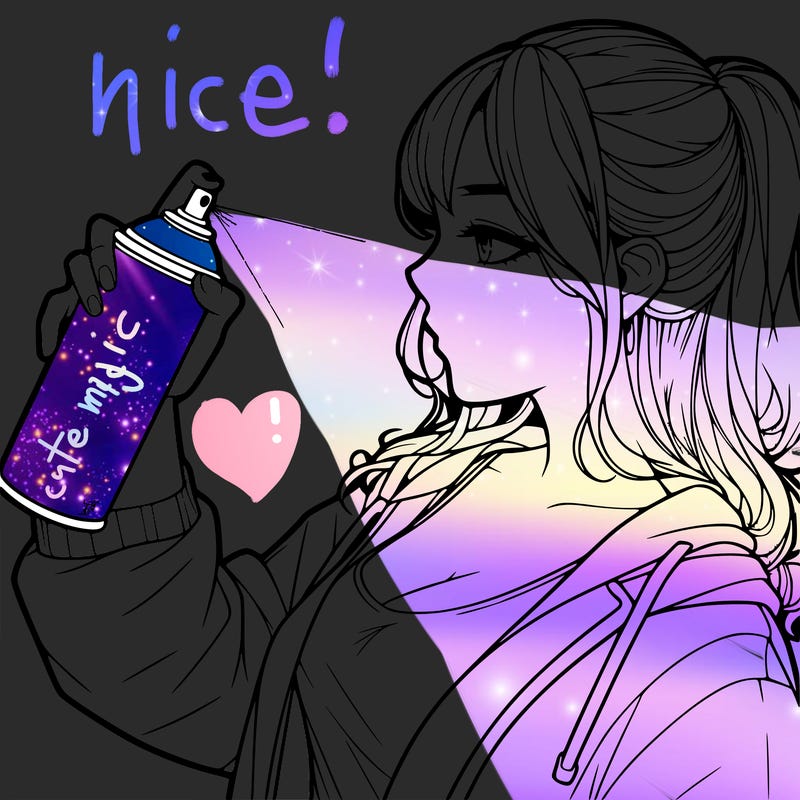 a realistic girl spray, painting