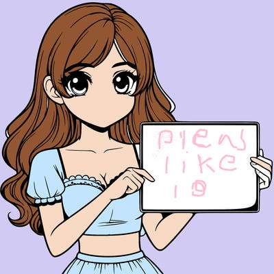 realistic pretty girl holding blank sign