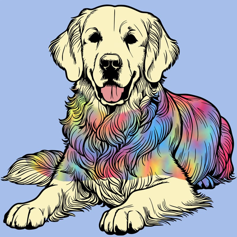 realistic golden retriever