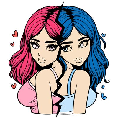 realistic girl split