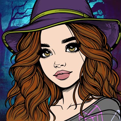 realistic girl with hat