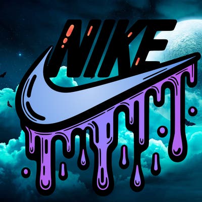 dripping nike logo