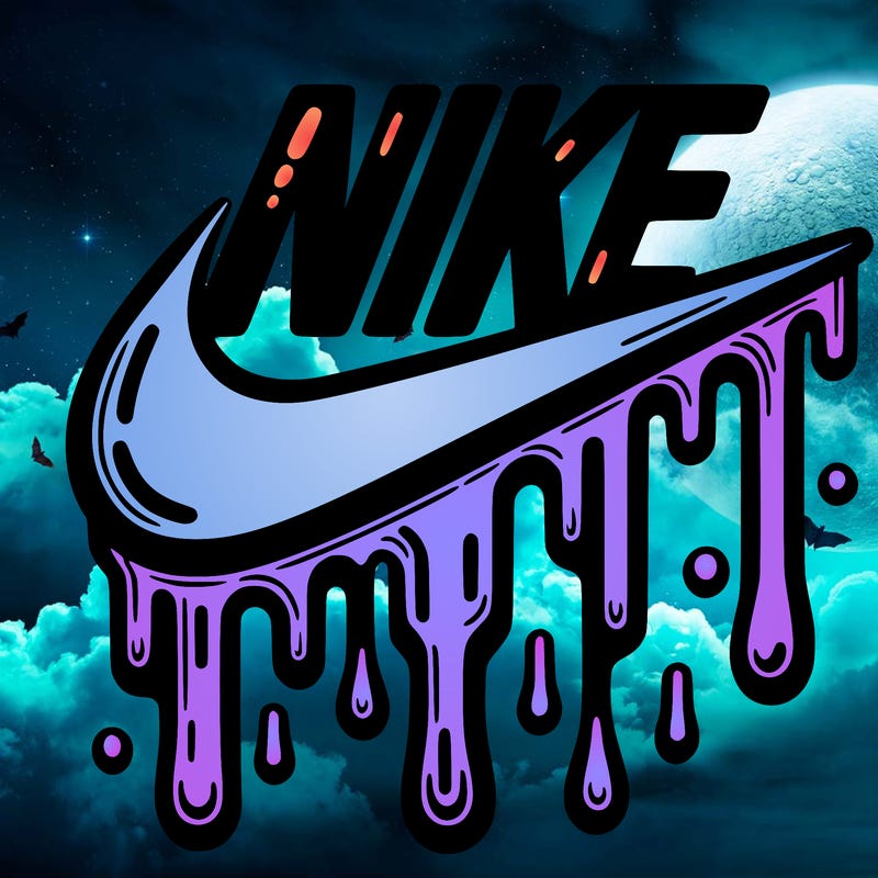 dripping nike logo