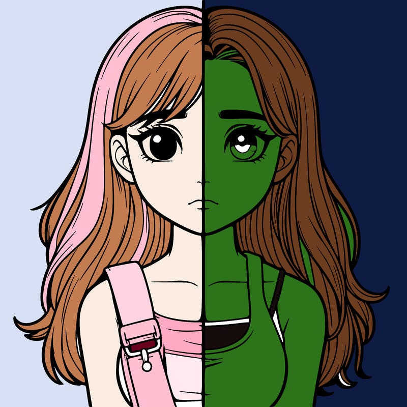 realistic girl split