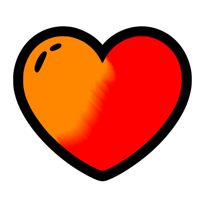 a blank heart