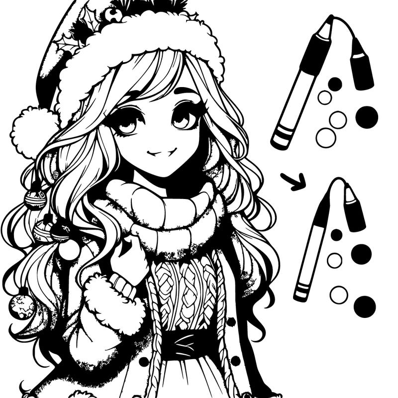 realistic christmas girl