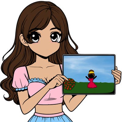 realistic pretty girl holding blank sign