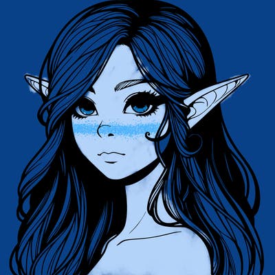 elf girl realistic dark fantasy